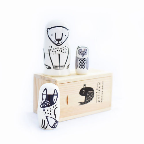 Wee Gallery Nesting Dolls Woodland Creatures